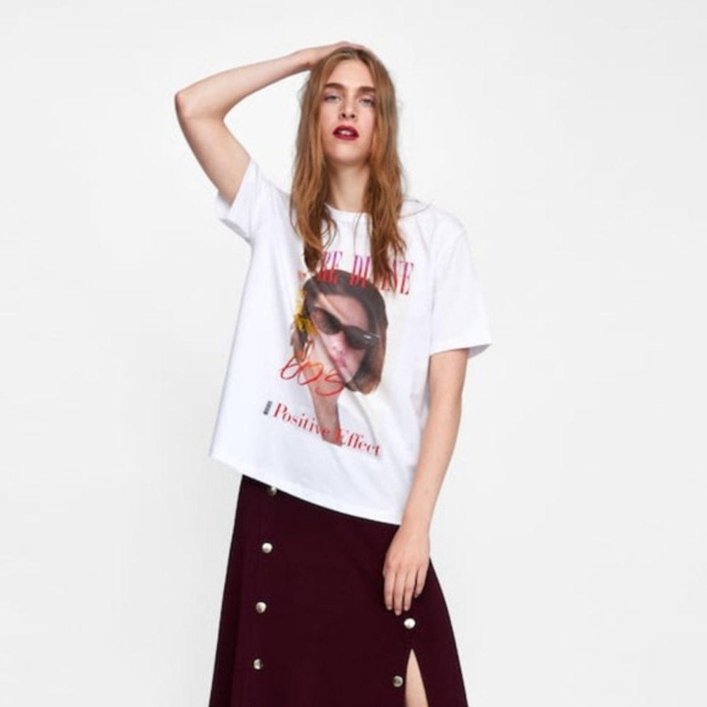 Zara Vintage Magazine Cover Tee